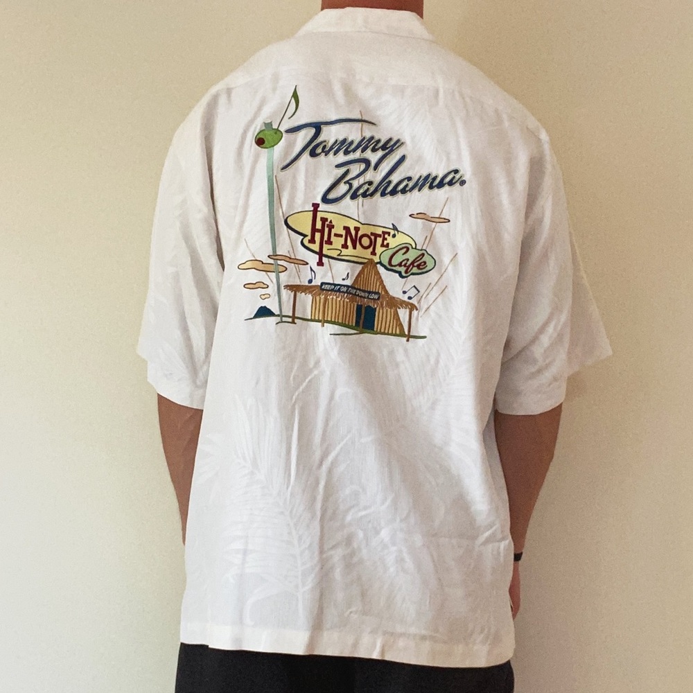 TOMMY BAHAMA "Hi Note Cafe" Silk Shirt